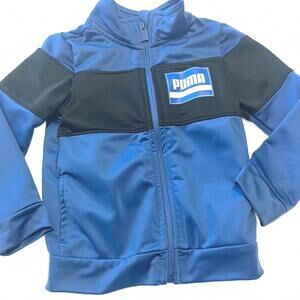 PUMA Track‎ Jacket Boys' 3T Blue Toddler Full Zip Iconic Logo
